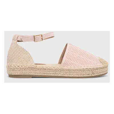 Espadrilky Answear Lab růžová barva, na platformě