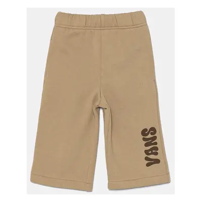 Dětské kalhoty Vans Happy Days Sweatpant béžová barva, s potiskem, VN000K0C4MG1