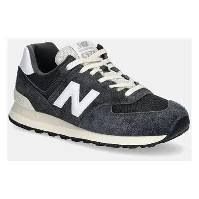 Kožené sneakers boty New Balance 574 šedá barva, U574RBH