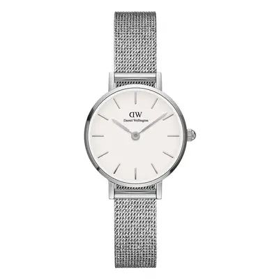 Hodinky Daniel Wellington Petite 24 Pressed Sterling stříbrná barva