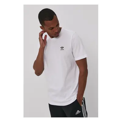 Tričko adidas Originals pánské, bílá barva, hladké, GN3415-WHITE