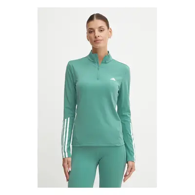 Tréninková mikina adidas Performance Hyperglam tyrkysová barva, s potiskem, IX3228