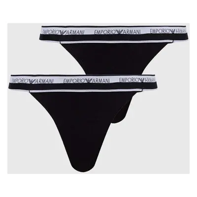 Tanga Emporio Armani Underwear 2-pack černá barva, 164522 4R227