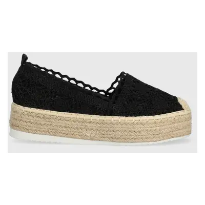 Espadrilky Answear Lab černá barva, na platformě