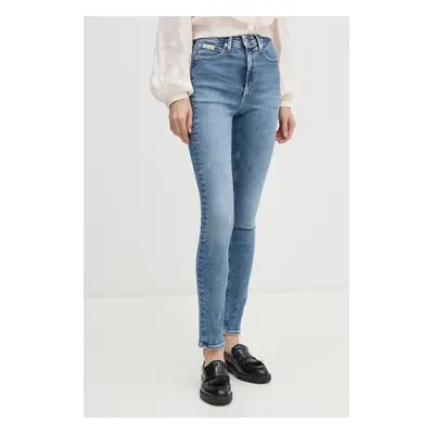 Džíny Calvin Klein Jeans dámské, modrá barva, J20J225385