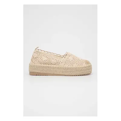 Espadrilky Answear Lab béžová barva, na platformě