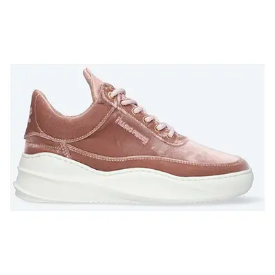 Sneakers boty Filling Pieces Low Top Sky Velvet hnědá barva, 51427611888