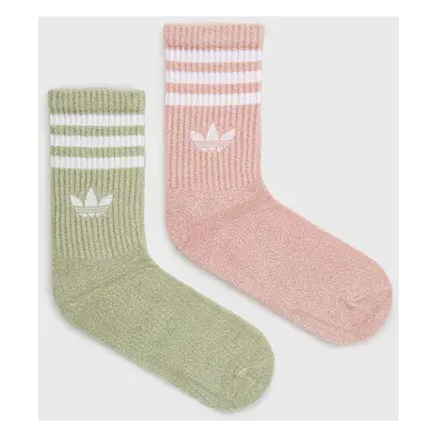 Ponožky adidas Originals HC9535 dámské, růžová barva, HC9535-MAGLM/WONM