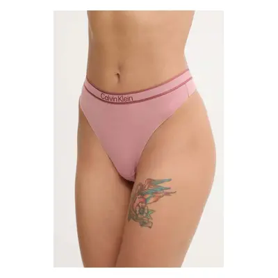 Tanga Calvin Klein Underwear růžová barva, 000QF7954E