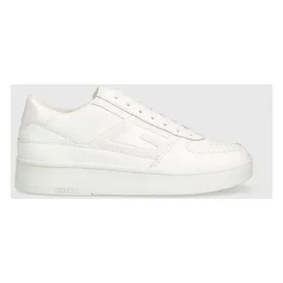 Kožené sneakers boty Guess FL7SIL LEA12 bílá barva, SILINA