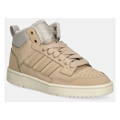 Dětské sneakers boty adidas RAPID COURT MID WINTERIZED béžová barva, JR2803