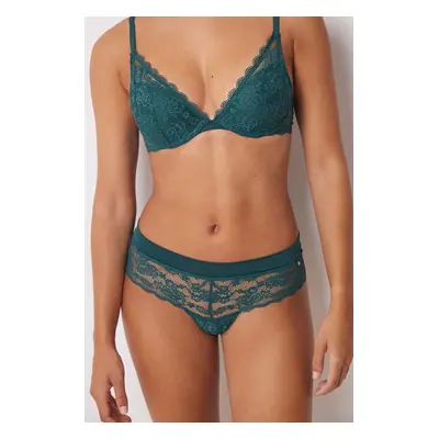 Kalhotky brazilky women'secret FEMININE TRENDY zelená barva, 4218733