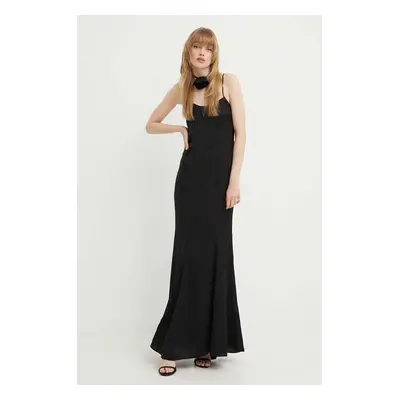 Šaty Blugirl Blumarine černá barva, maxi, RA4122.T1942