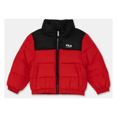 Dětská bunda Fila THELKOW blocked padded jacket červená barva