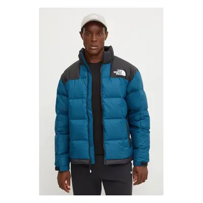 Péřová bunda The North Face Lhotse Jacket pánská, tyrkysová barva, zimní, NF0A3Y231NO1