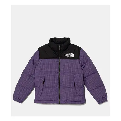 Dětská péřová bunda The North Face TEEN 1996 RETRO NUPTSE JACKET fialová barva, NF0A8A4C6KO1