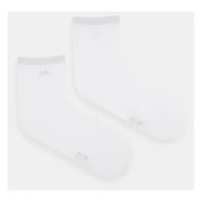 Ponožky Calvin Klein 2-pack dámské, bílá barva, 701229680