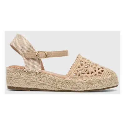 Espadrilky Answear Lab béžová barva, na klínku