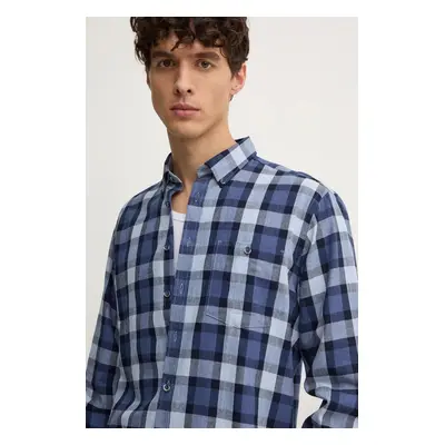 Bavlněná košile Lindbergh Lindbergh x Jack's tmavomodrá barva, regular, s límečkem button-down, 