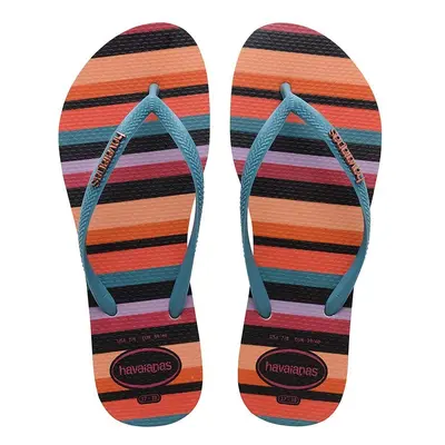 Žabky Havaianas SLIM PATCHWORK dámské, na plochém podpatku, 4148944.9659