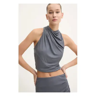 Halenka Rick Owens Lilies dámská, šedá barva, hladká, LI02D5121RV