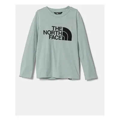 Dětské tričko s dlouhým rukávem The North Face EASL/S TEE tyrkysová barva, NF0A89J21OC1