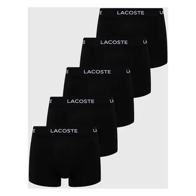 Boxerky Lacoste (5-pack) pánské, černá barva