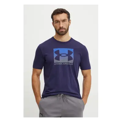 Tričko Under Armour BOXED SPORTS UPDATED tmavomodrá barva, s potiskem, 1386793