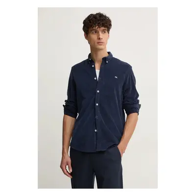 Manšestrová košile Pepe Jeans MILLER tmavomodrá barva, regular, s límečkem button-down, PM308730