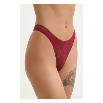 Tanga Calvin Klein Underwear červená barva, 000QF6878E