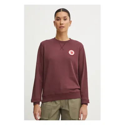 Tepláková mikina Fjallraven 1960 Logo Badge vínová barva, F87230.357