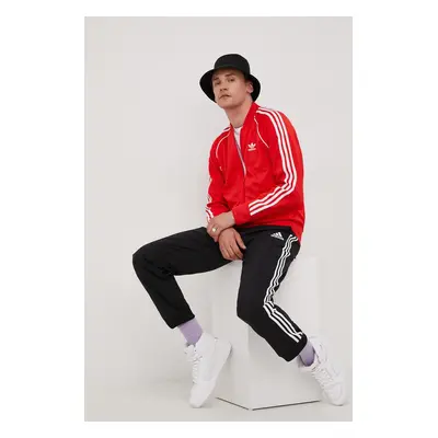 Mikina adidas Originals pánská, červená barva, s aplikací, HF2124-VIVRED