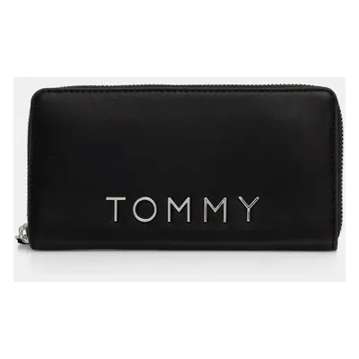 Peněženka Tommy Jeans černá barva, AW0AW16485