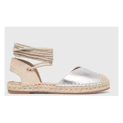 Espadrilky Answear Lab stříbrná barva