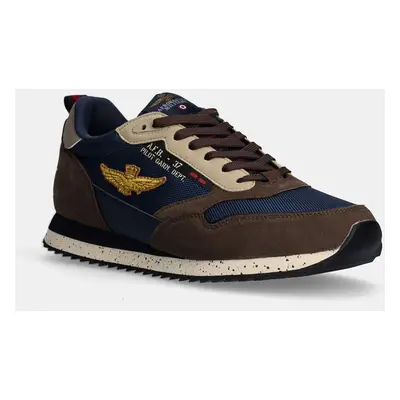 Sneakers boty Aeronautica Militare hnědá barva, SC288CT3379