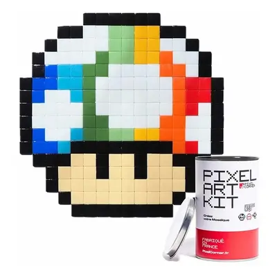 DIY sada - pixelová mozaika Pixel Corner Rainbow Shroom