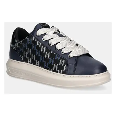 Kožené sneakers boty Karl Lagerfeld KAPRI MENS tmavomodrá barva, KL52544