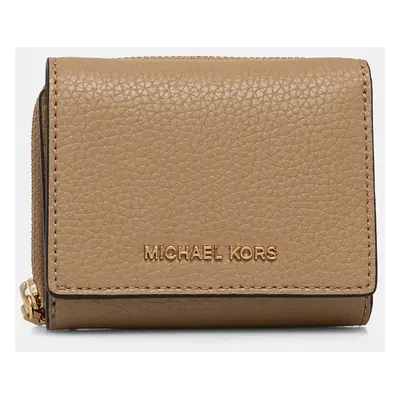 Kožená peněženka MICHAEL Michael Kors zelená barva, 32S4G8ED8L