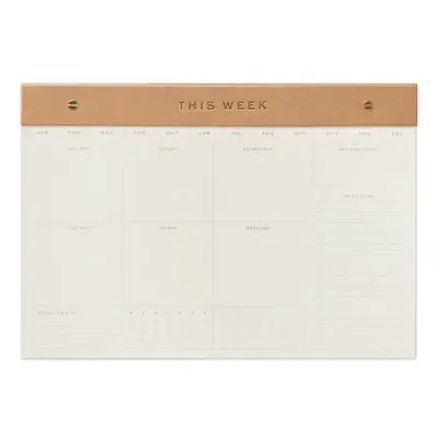 Týdenní plánovač Designworks Ink Weekly Notepad Camel