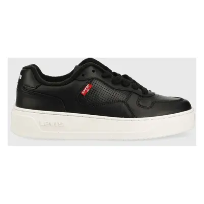 Kožené sneakers boty Levi's Glide S černá barva, D7522.0002