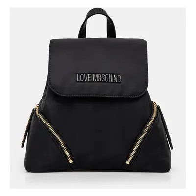 Batoh Love Moschino dámský, černá barva, malý, hladký, JC4382PP0L