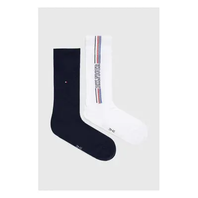 Ponožky Tommy Hilfiger 2-pack pánské, bílá barva, 701228219