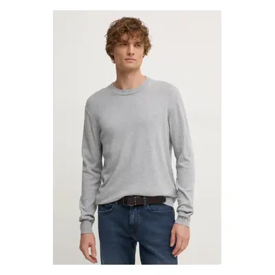 Svetr z vlněné směsi Pepe Jeans NEW ANDRE CREW NECK pánský, šedá barva, lehký, PM702469