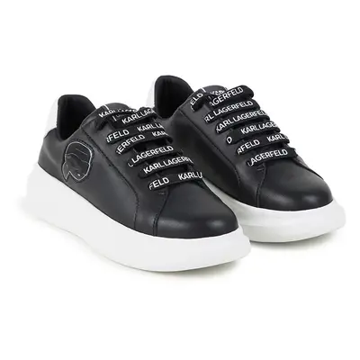 Dětské kožené sneakers boty Karl Lagerfeld černá barva, Z30315