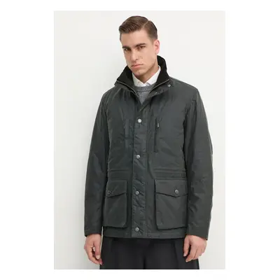 Bunda Barbour Falstone Wax Jacket pánská, zelená barva, přechodná, MWX2346