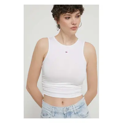 Top Tommy Jeans béžová barva, DW0DW17893