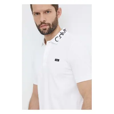 Polo tričko Calvin Klein bílá barva, K10K112467