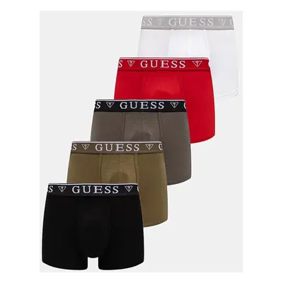 Boxerky Guess 5-pack pánské, červená barva, U4YG16 K6YW1