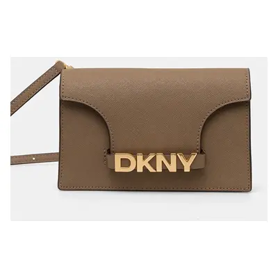 Kožená kabelka Dkny béžová barva, R435OG58