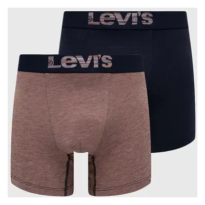 Boxerky Levi's 2-pack pánské, tmavomodrá barva